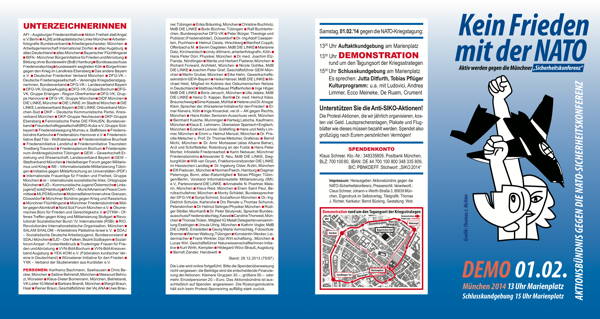 Flugblatt Aktionsbündnis gegen die SIKO